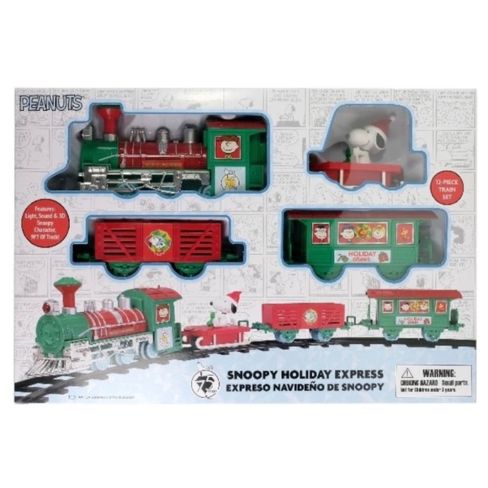 NIB. PEANUTS Snoopy Holiday Train Set